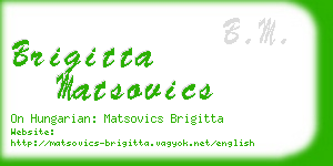 brigitta matsovics business card